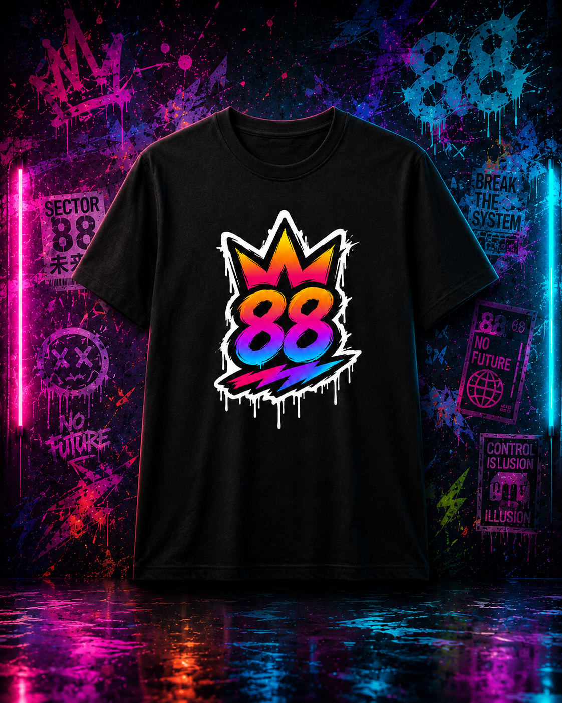 Front view of the Sector88 standard tee concept