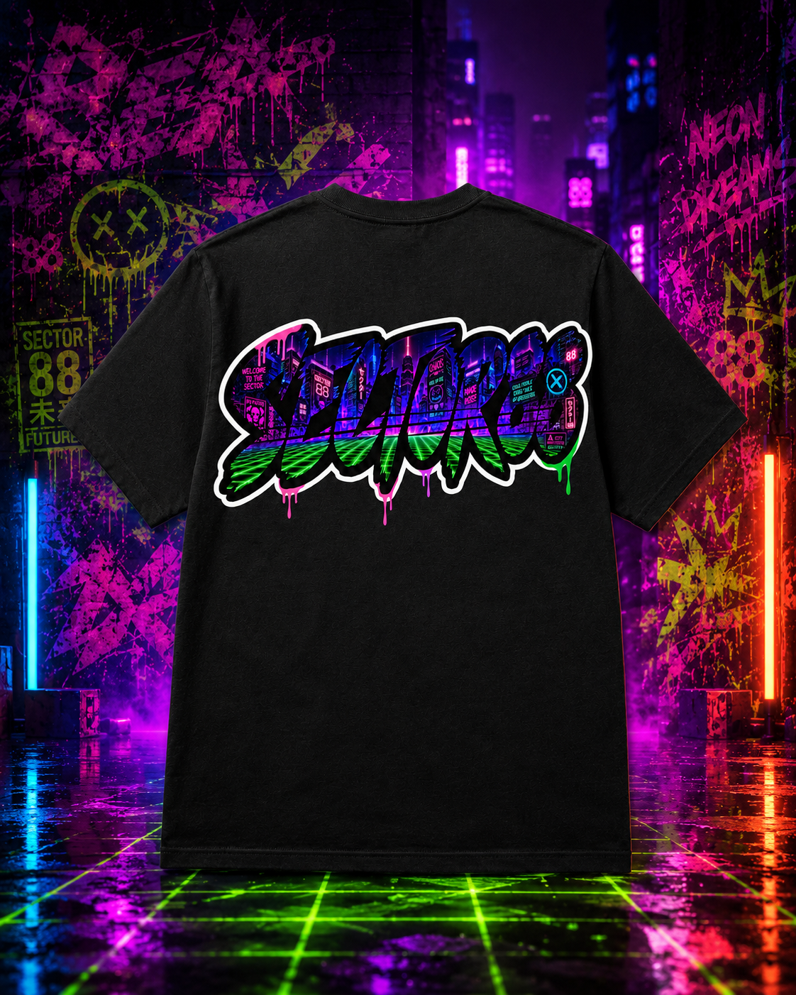 Back view of the Sector88 standard tee concept
